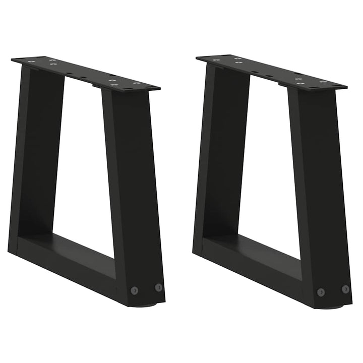 sofabordsben V-formet 2 stk. sort 30x(30-31,3) cm stål