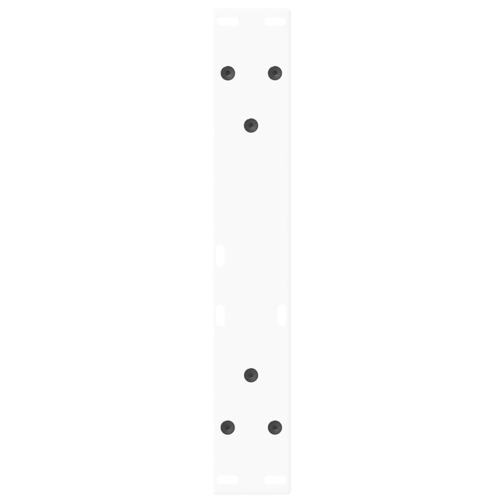 sofabordsben V-formet 2 stk. hvid 30x(30-31,3) cm stål