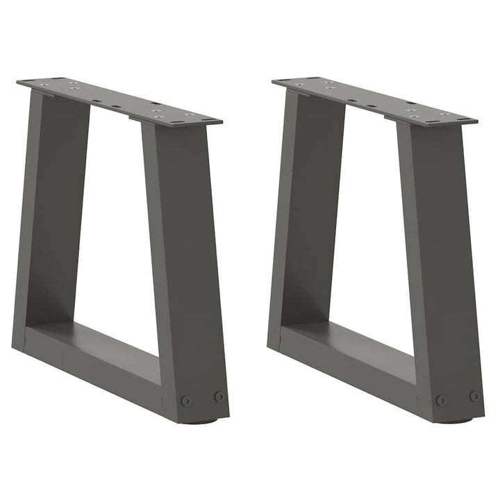 sofabordben V-formet 2 stk. antracit 30x(30-31,3) cm stål