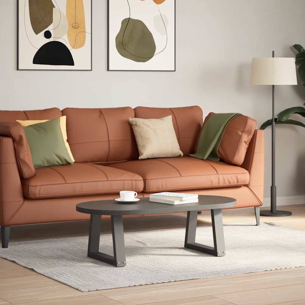 sofabordben V-formet 2 stk. antracit 30x(30-31,3) cm stål