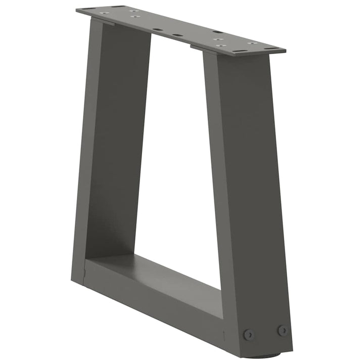 sofabordben V-formet 2 stk. antracit 30x(30-31,3) cm stål