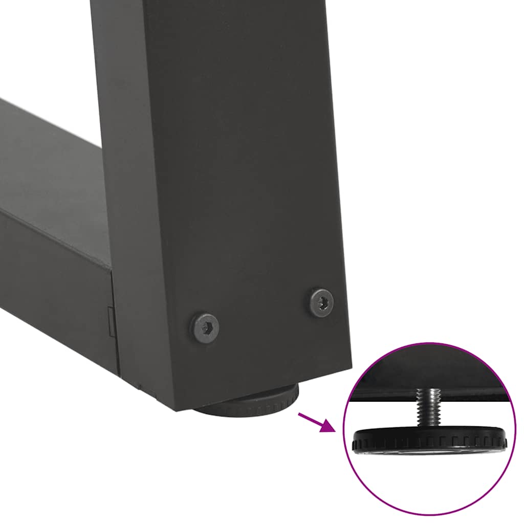 sofabordben V-formet 2 stk. antracit 30x(30-31,3) cm stål