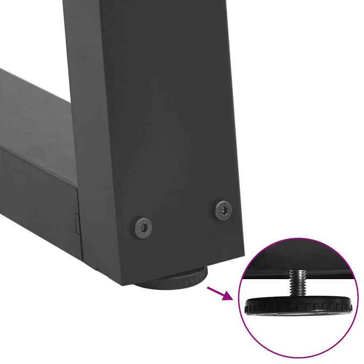 sofabordben V-formet 2 stk. antracit 30x(30-31,3) cm stål