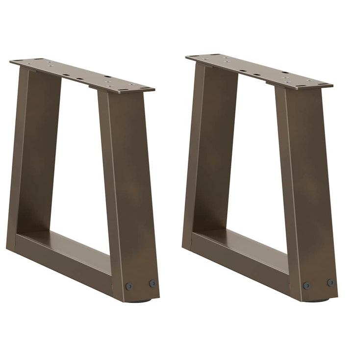 sofabordsben V-formet 2 stk. naturstål 30x(30-31,3) cm stål