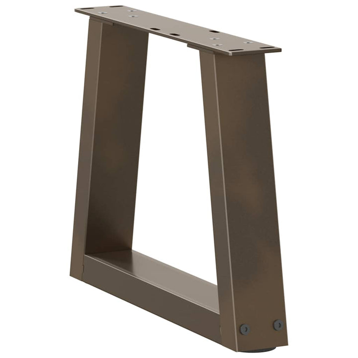 sofabordsben V-formet 2 stk. naturstål 30x(30-31,3) cm stål