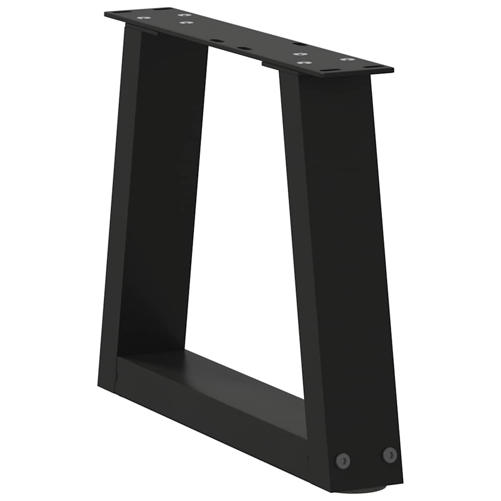 sofabordben V-formet 2 stk. sort 40x(30-31,3) cm stål