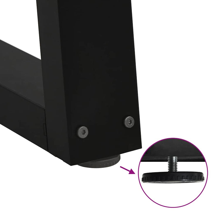 sofabordben V-formet 2 stk. sort 40x(30-31,3) cm stål