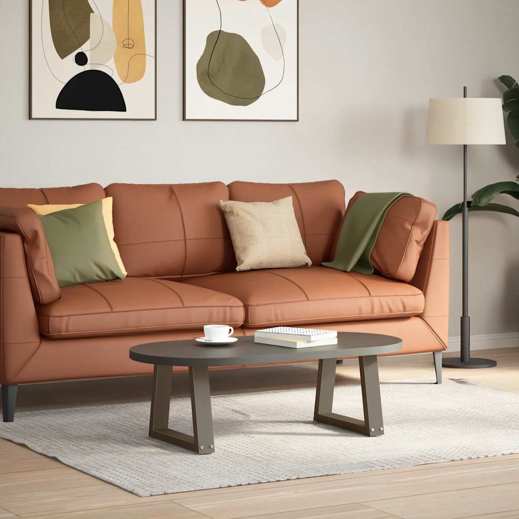 sofabordsben V-formet 2 stk. naturstål 40x(30-31,3) cm stål