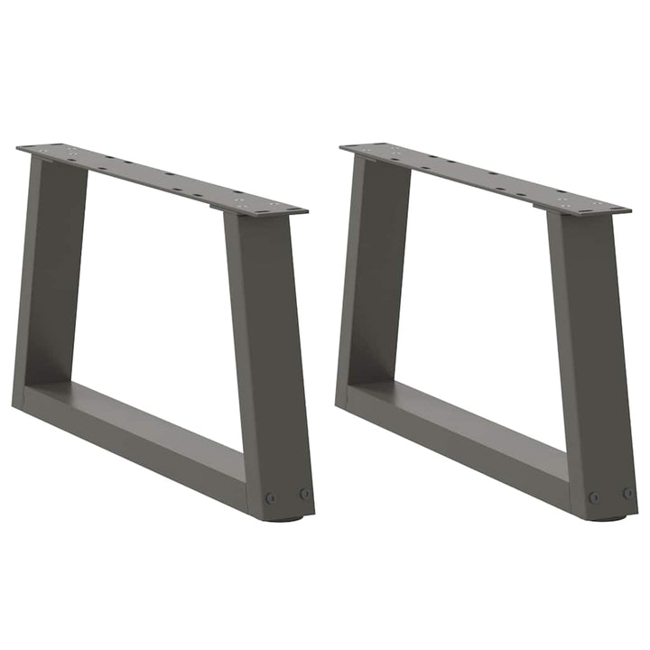 sofabordsben V-formet 2 stk. antracit 50x(30-31,3) cm stål