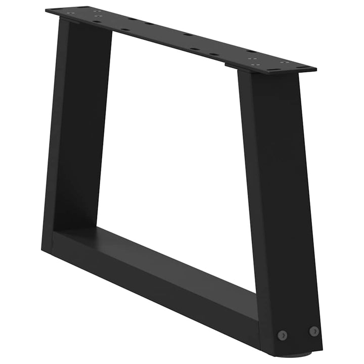 sofabordsben V-formet 2 stk. sort 70 x (30-31,3) cm stål