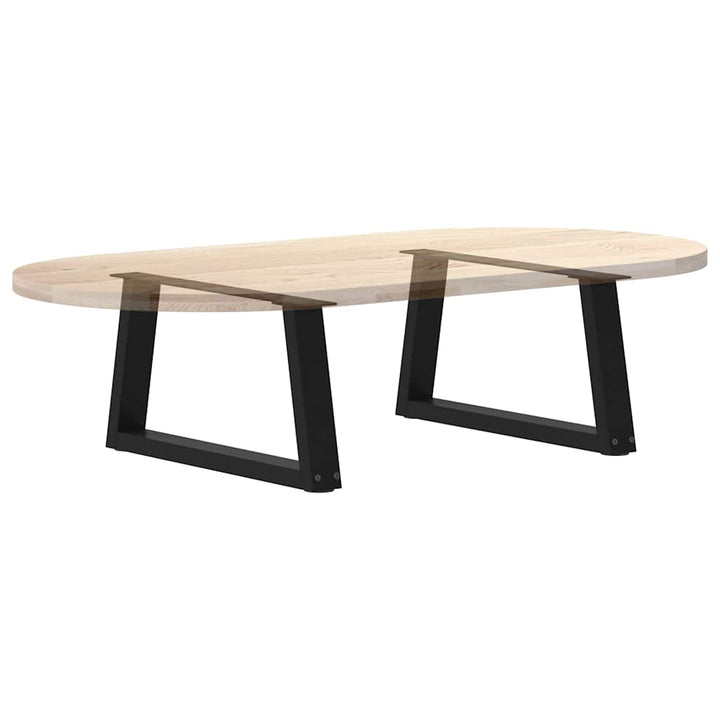 sofabordsben V-formet 2 stk. sort 70 x (30-31,3) cm stål