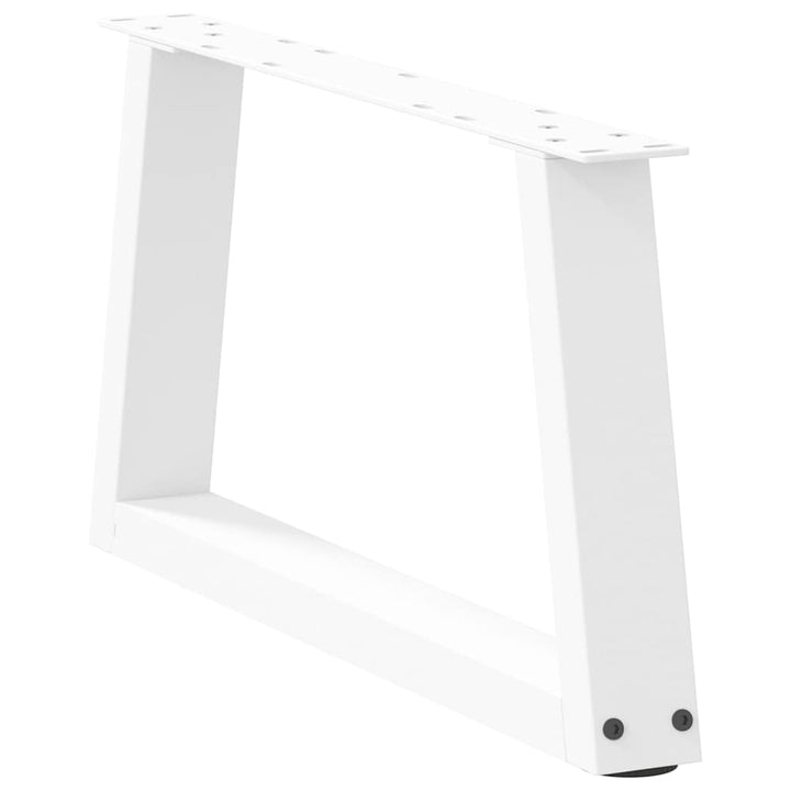 sofabordsben V-formet 2 stk. hvid 70 x (30-31,3) cm stål