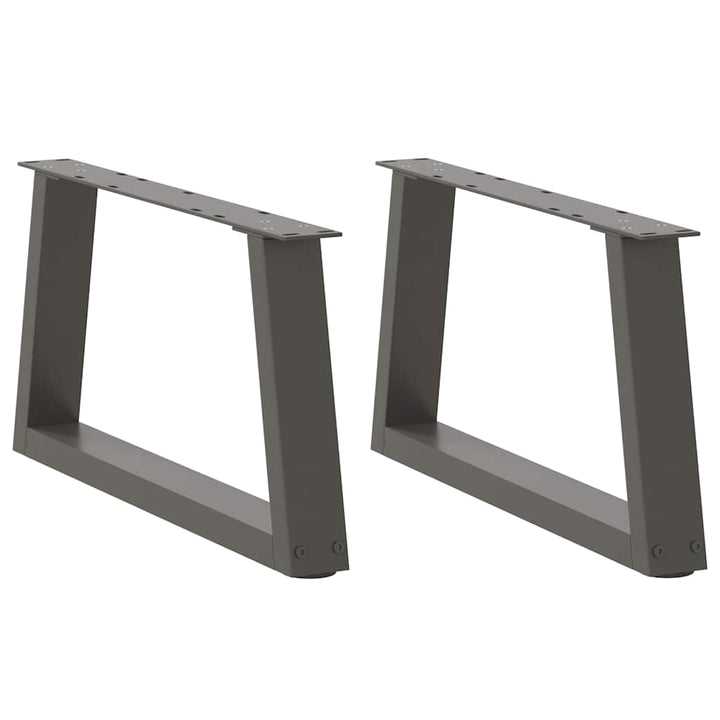 sofabordsben V-formet 2 stk. antracit 70x(30-31,3) cm stål