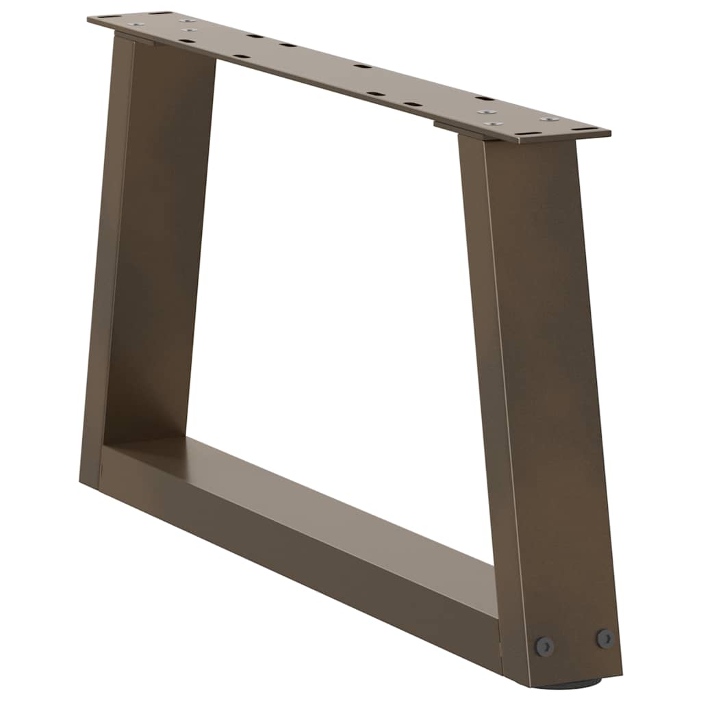 sofabordsben V-formet 2 stk. naturstål 70x(30-31,3) cm stål