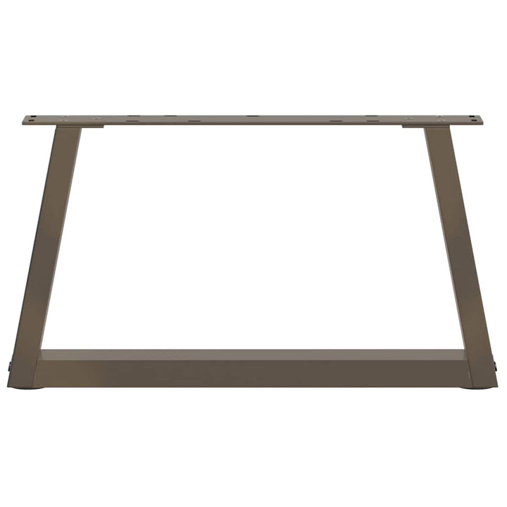 sofabordsben V-formet 2 stk. naturstål 70x(30-31,3) cm stål