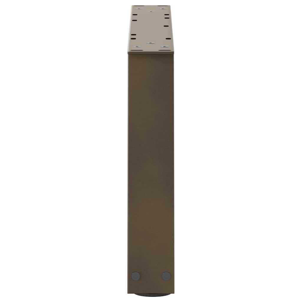 sofabordsben V-formet 2 stk. naturstål 70x(30-31,3) cm stål