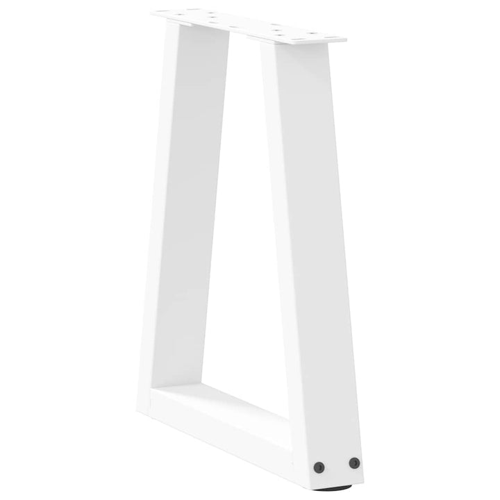 sofabordsben V-formet 2 stk. hvid 28 x (42-43,3) cm stål