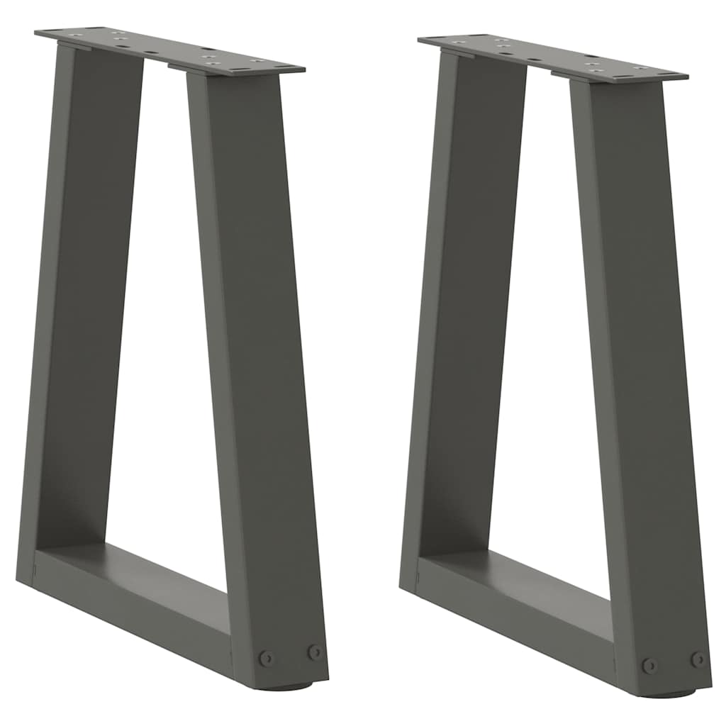 sofabordsben V-formet 2 stk. antracit 28 x (42-43,3) cm stål