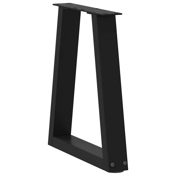 sofabordsben V-formet 2 stk. sort 38 x (42-43,3) cm stål