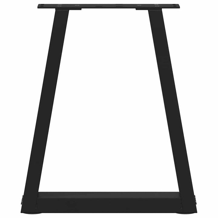 sofabordsben V-formet 2 stk. sort 38 x (42-43,3) cm stål