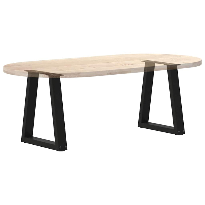 sofabordsben V-formet 2 stk. sort 38 x (42-43,3) cm stål