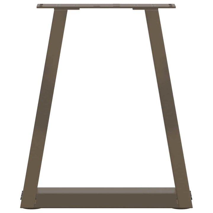 sofabordsben V-formet 2 stk. naturstål 38 x (42-43,3) cm stål