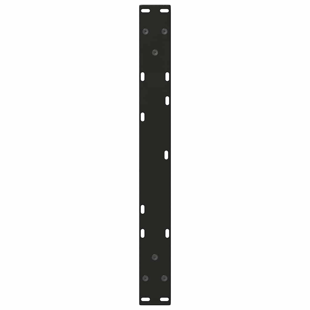 sofabordben V-formet 2 stk. sort 50x(42-43,3) cm stål