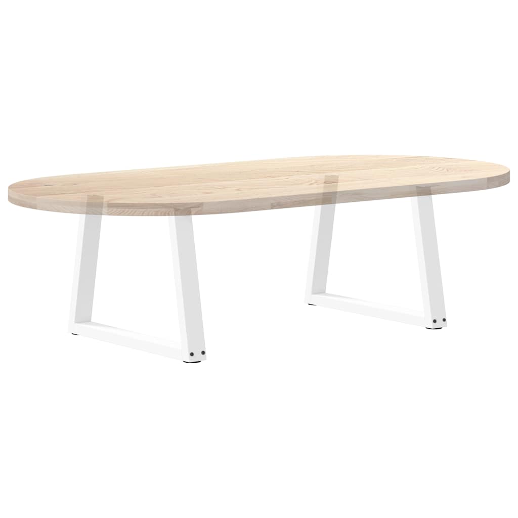 sofabordsben V-formet 2 stk. hvid 50x(42-43,3) cm stål