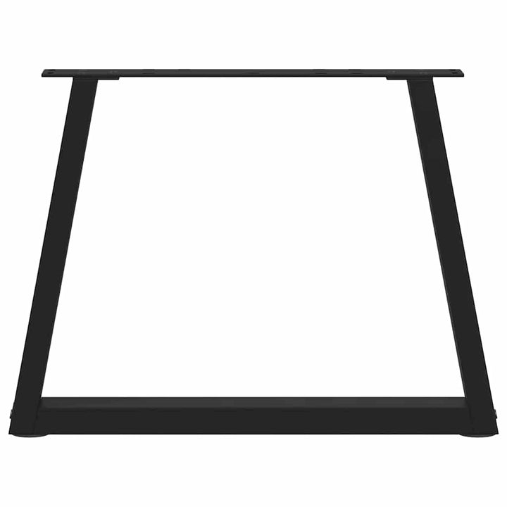 sofabordsben V-formet 2 stk. sort 60 x (42-43,3) cm stål