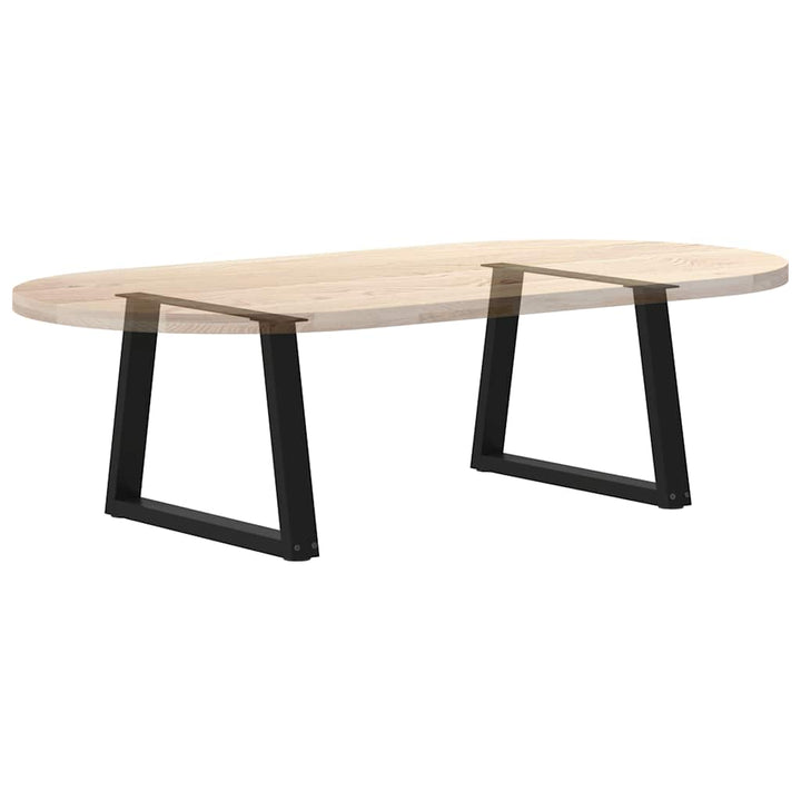 sofabordsben V-formet 2 stk. sort 60 x (42-43,3) cm stål