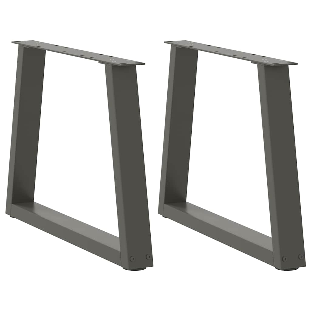 sofabordsben V-formet 2 stk. antracit 60x(42-43,3) cm stål