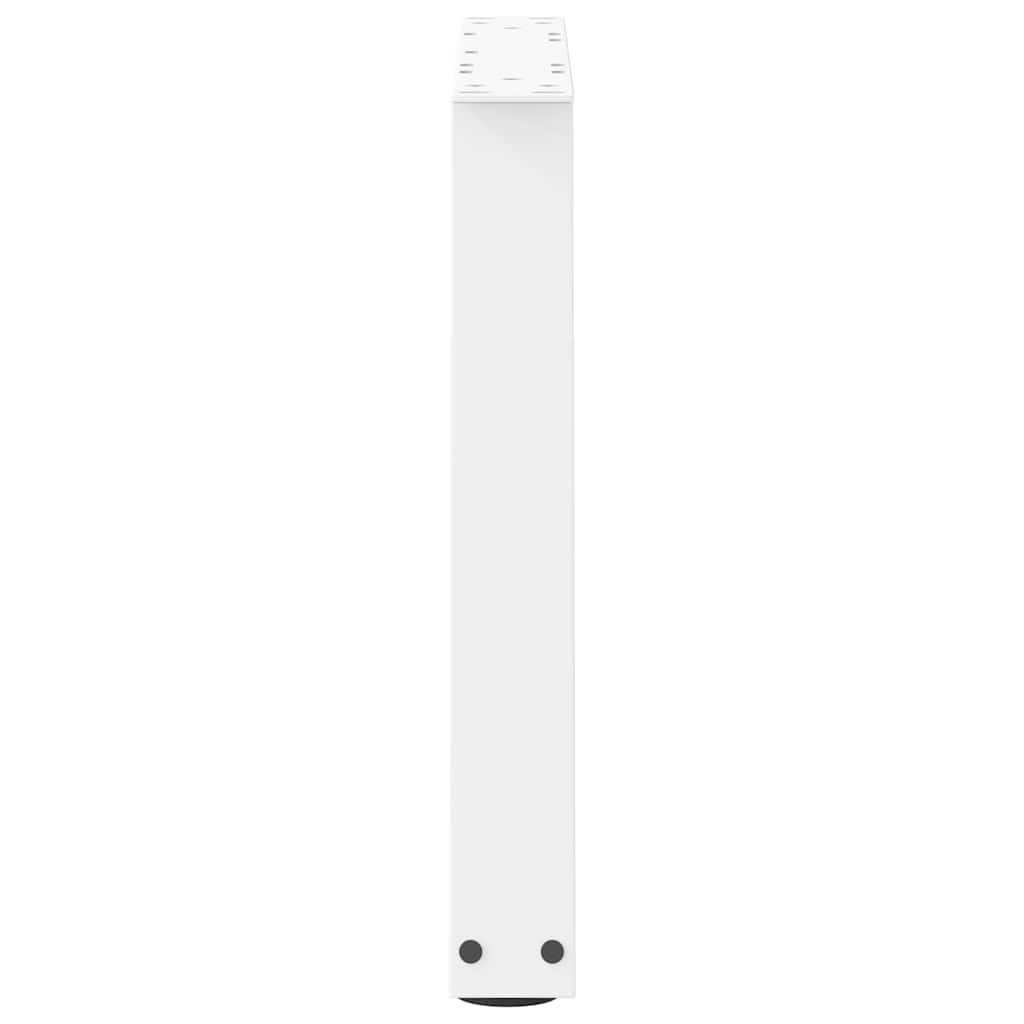 sofabordsben V-formet 2 stk. hvid 70 x (42-43,3) cm stål