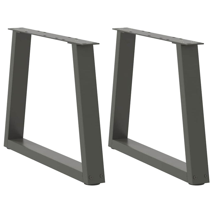 sofabordsben V-formet 2 stk. antracit 70 x (42-43,3) cm stål