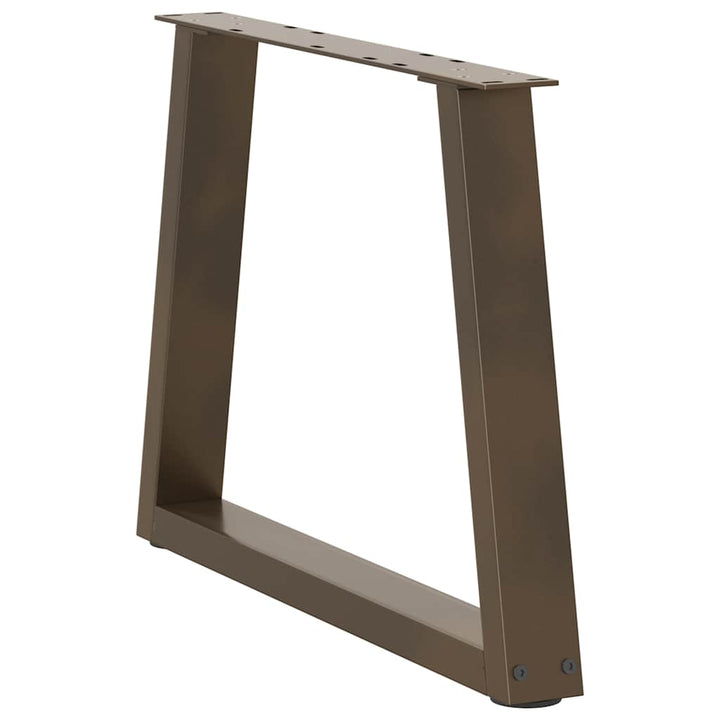 sofabordsben V-formet 2 stk. naturstål 70 x (42-43,3) cm stål