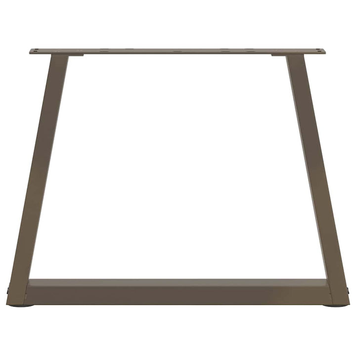 sofabordsben V-formet 2 stk. naturstål 70 x (42-43,3) cm stål