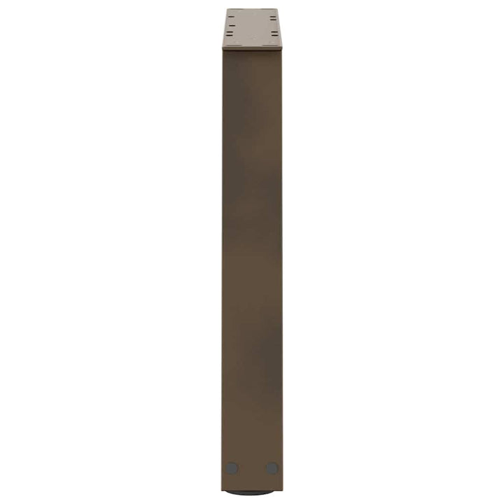 sofabordsben V-formet 2 stk. naturstål 70 x (42-43,3) cm stål