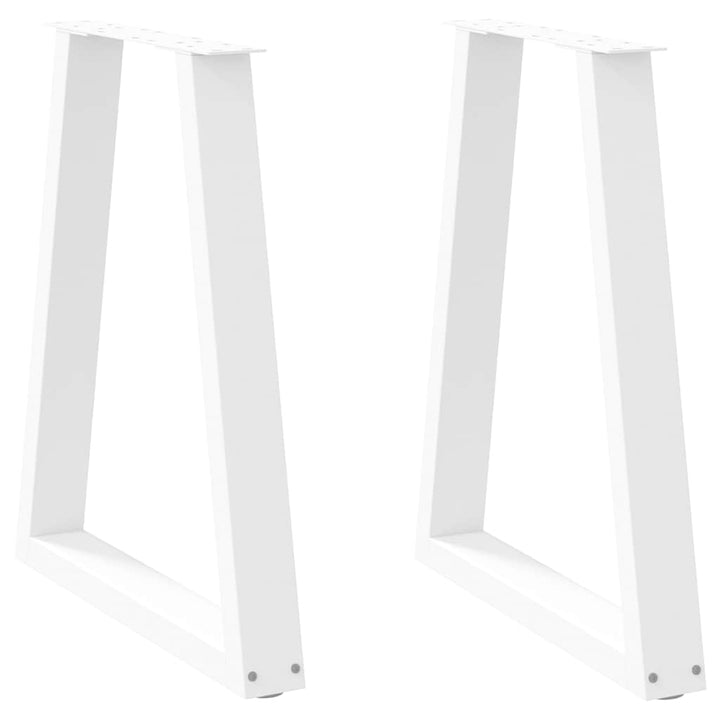 spisebordsben V-formet 2 stk. hvid 50x(72-73,3) cm stål