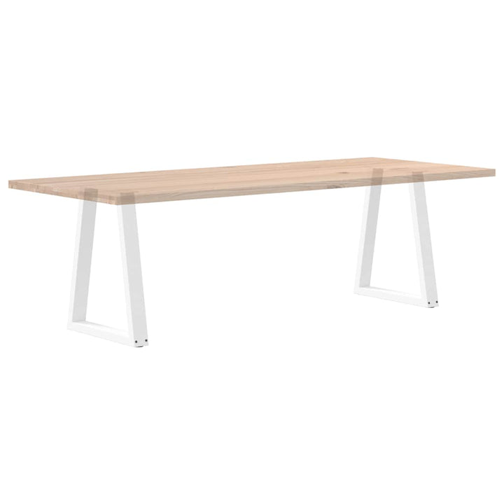 spisebordsben V-formet 2 stk. hvid 50x(72-73,3) cm stål
