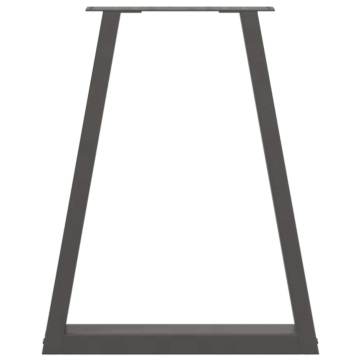 spisebordsben V-formet 2 stk. antracit 50x(72-73,3) cm stål