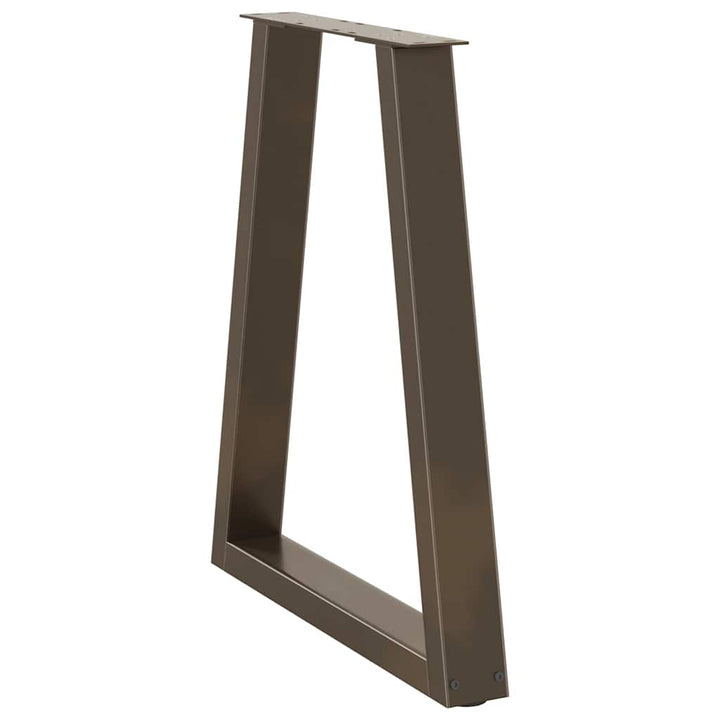 spisebordsben V-formet 2 stk. naturstål 50x(72-73,3) cm stål