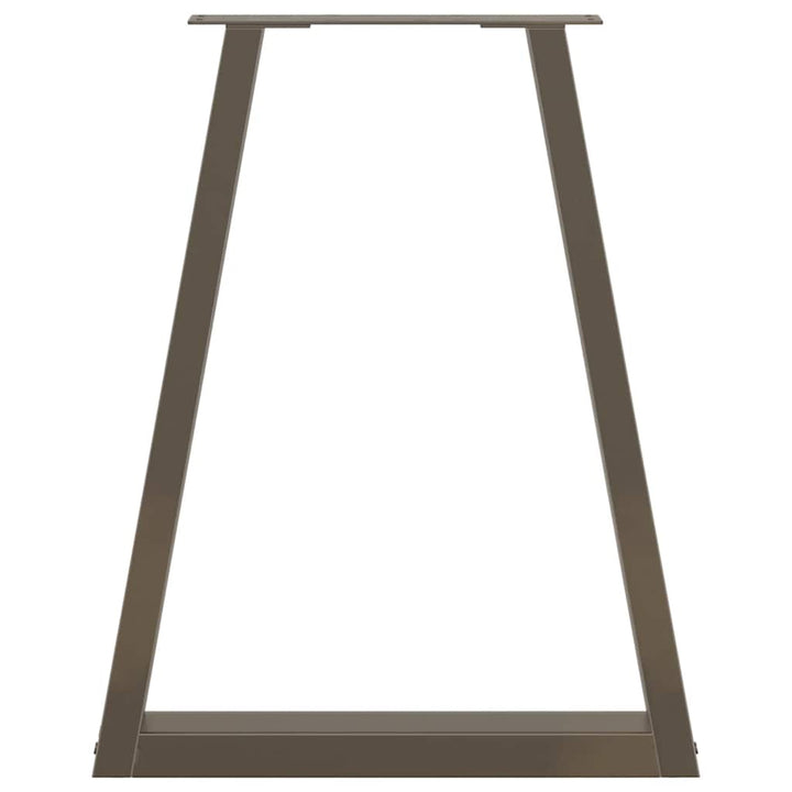 spisebordsben V-formet 2 stk. naturstål 50x(72-73,3) cm stål