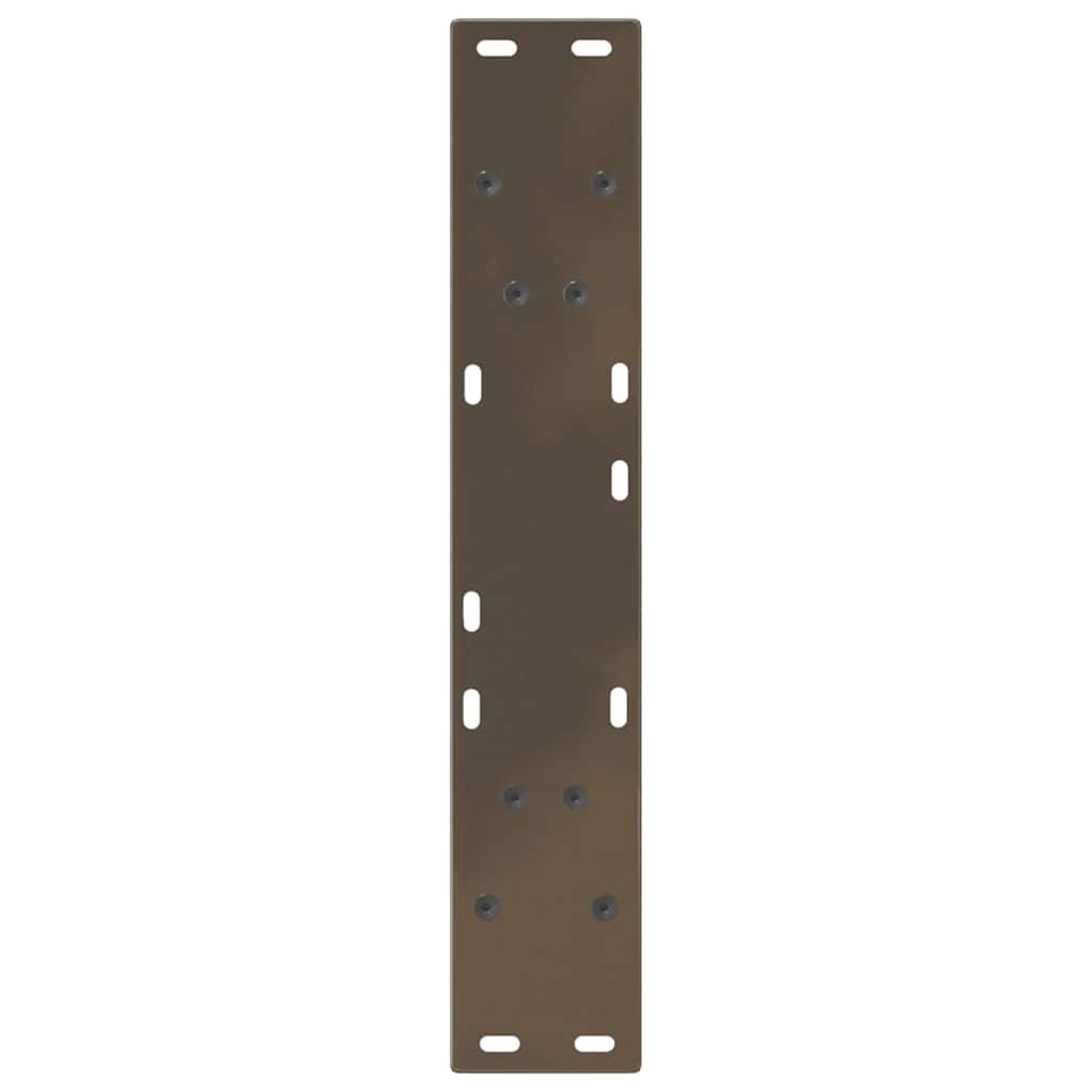 spisebordsben V-formet 2 stk. naturstål 50x(72-73,3) cm stål