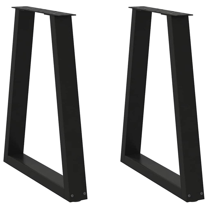 spisebordsben V-formet 2 stk. sort 60 x (72-73,3) cm stål