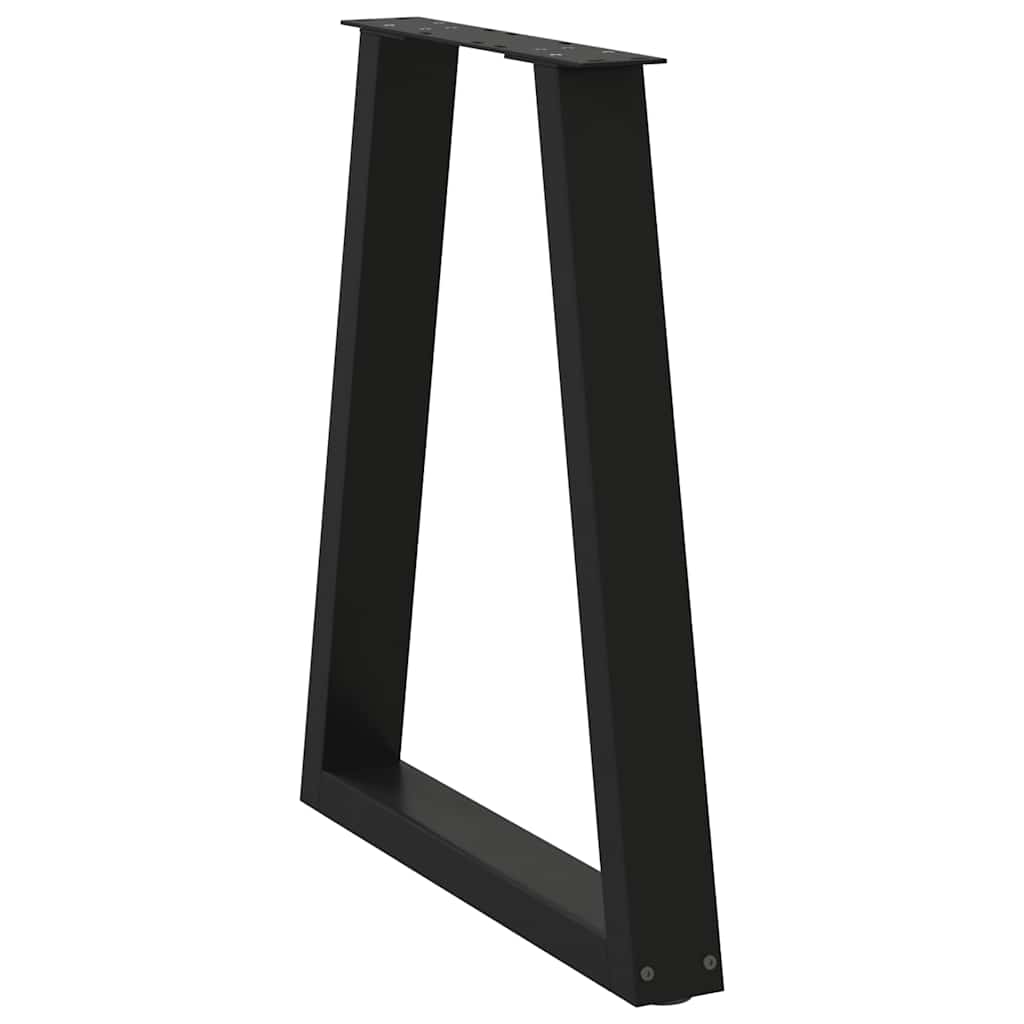 spisebordsben V-formet 2 stk. sort 60 x (72-73,3) cm stål