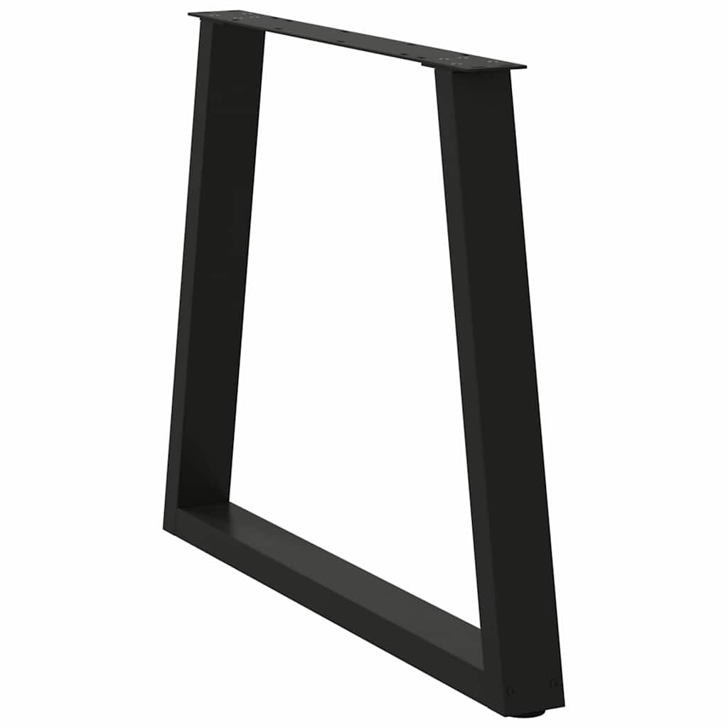 spisebordsben V-formet 2 stk. sort 70 x (72-73,3) cm stål