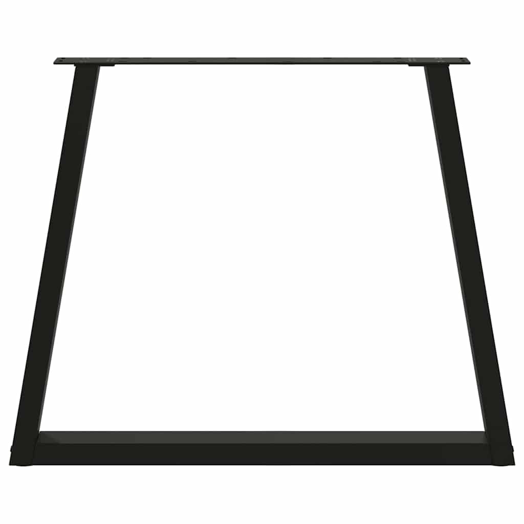 spisebordsben V-formet 2 stk. sort 70 x (72-73,3) cm stål