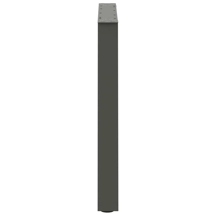 spisebordsben V-formet 2 stk. antracit 70 x (72-73,3) cm stål