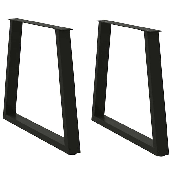spisebordsben V-formet 2 stk. sort 80 x (72-73,3) cm stål