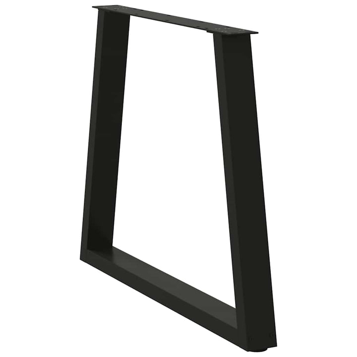 spisebordsben V-formet 2 stk. sort 80 x (72-73,3) cm stål