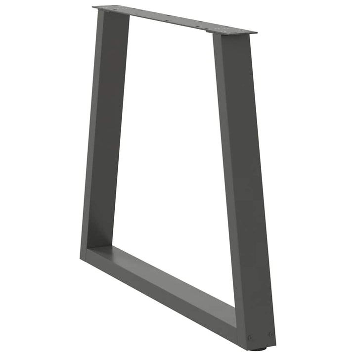 spisebordsben V-formet 2 stk. antracit 80x(72-73,3) cm stål